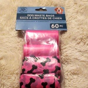NEW, 3 pks, Dog Waste Bags, Pink and Black